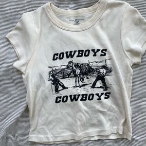 Brandy Melville cowboys baby tee